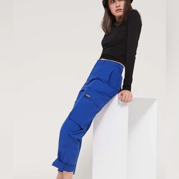 Stussy Design Corp Blue Cargo Straight Leg Hipster Skater Pants Women’s Size 7 - Picture 12 of 12